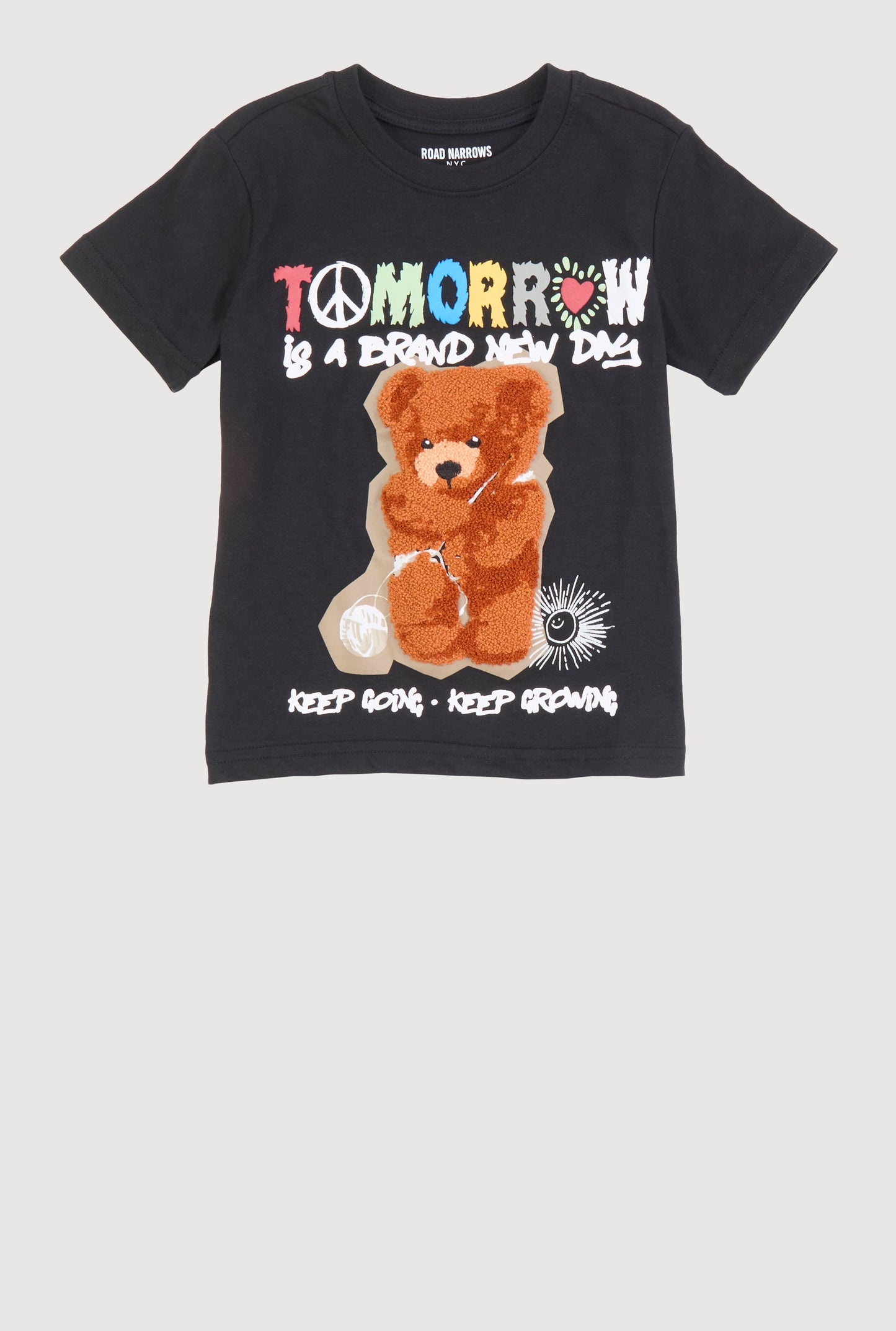 Little Boys Tomorrow Chenille Bear Graphic Tee
