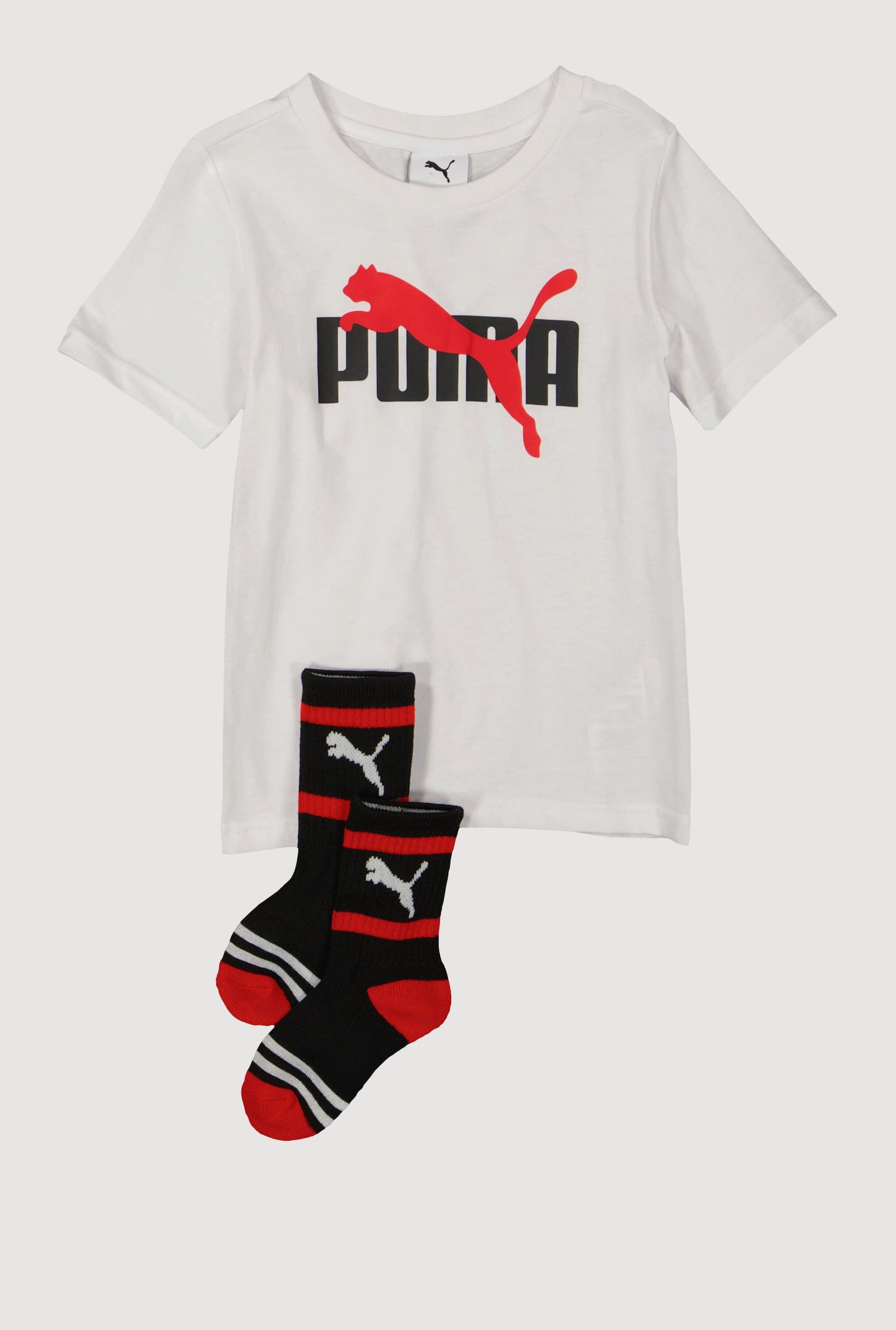 Little Boys Puma Logo Tee with Socks
